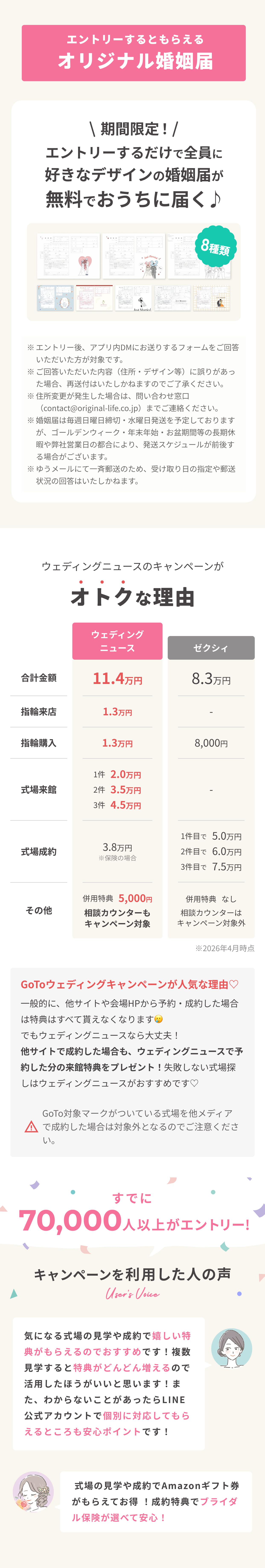GO TO WEDDINGエントリー特典