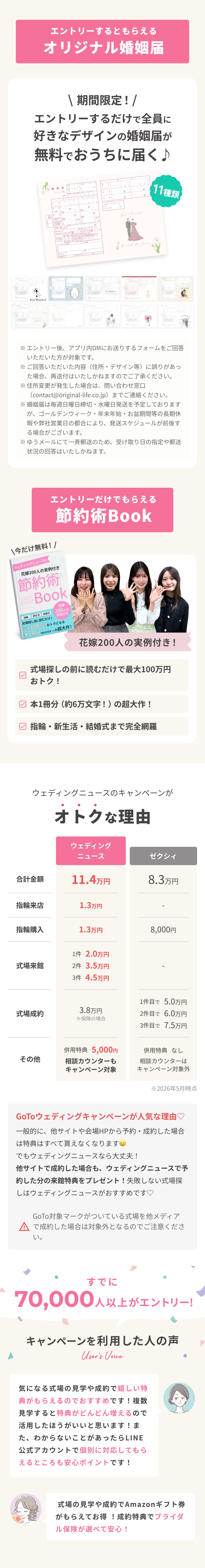 GO TO WEDDINGエントリー特典