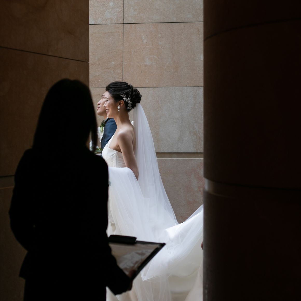 挙式へ向かう瞬間