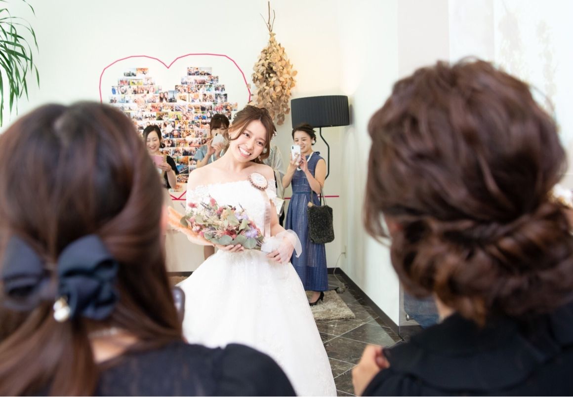 みなさんに早く会いたくて挙式前にロビーへ♡