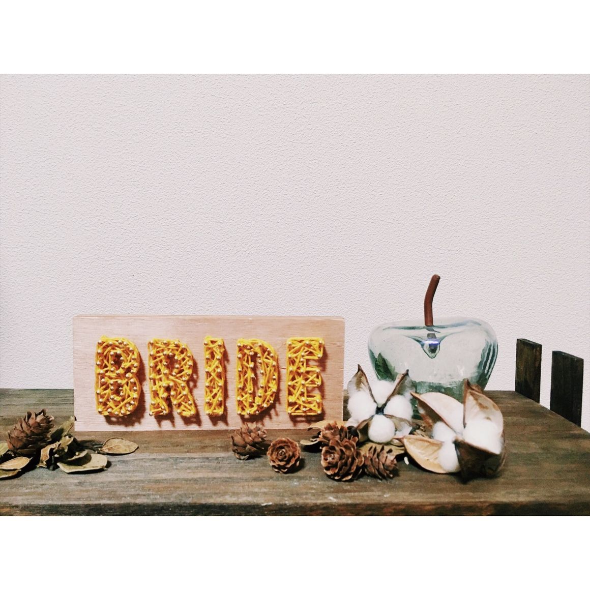 DIYサイン。ストリングアートに挑戦。