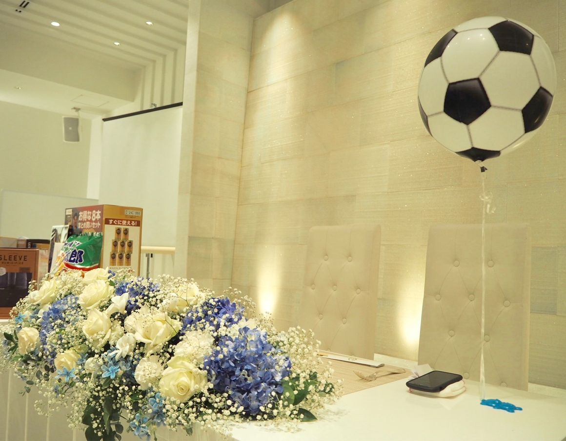 披露宴でそのまま💐使用