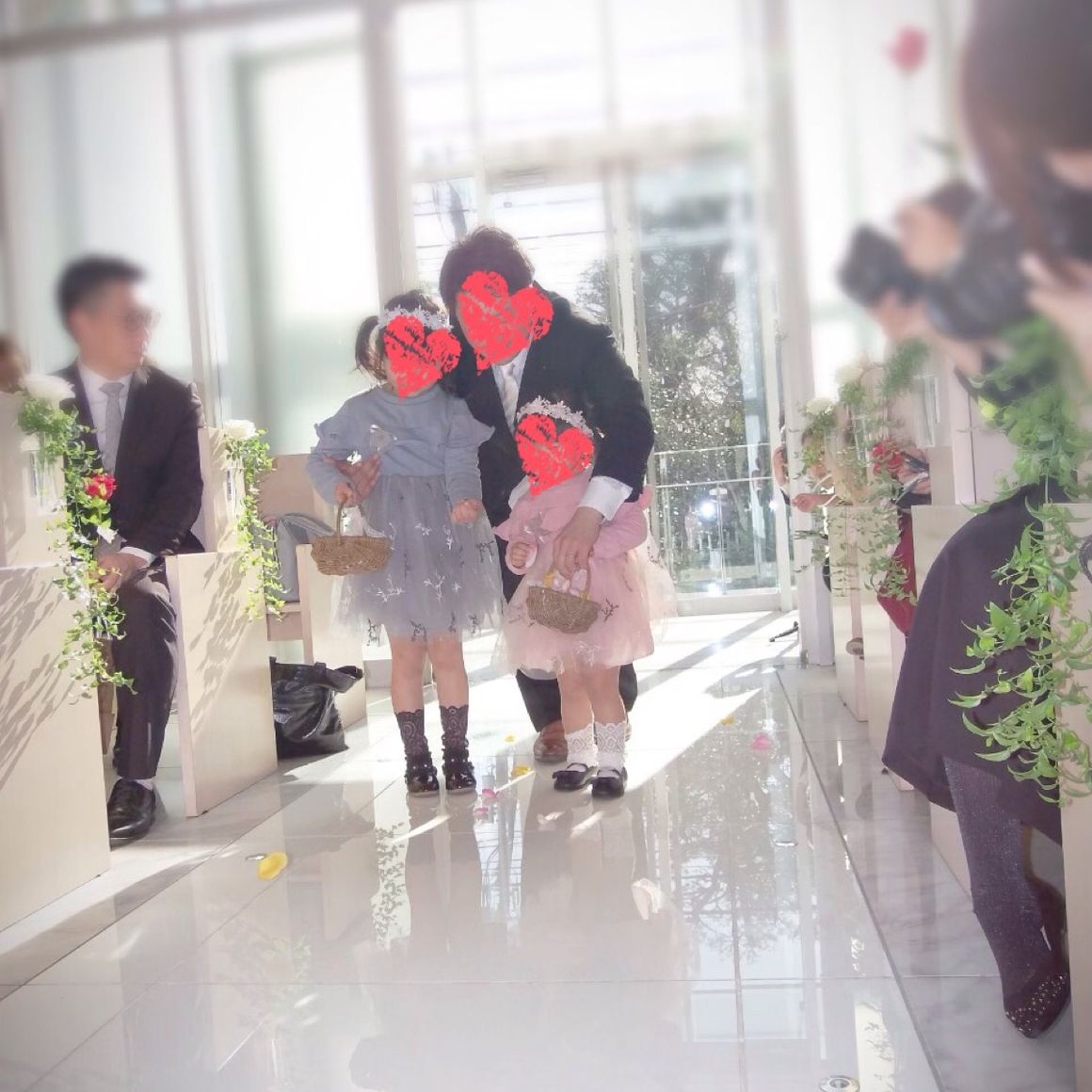 姪っ子ちゃんのflower girl 🌷✨にて挙式スタート♪