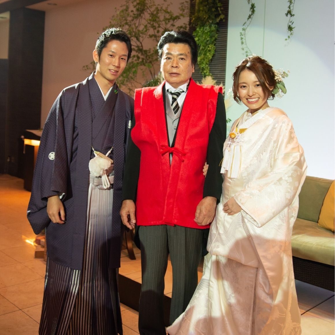 還暦サプライズ（赤いちゃんちゃんこ）