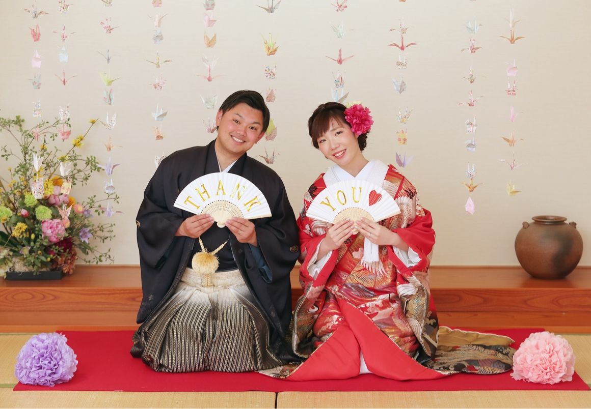 友人から借りたthank you扇子はとっても可愛くてお気に入り?