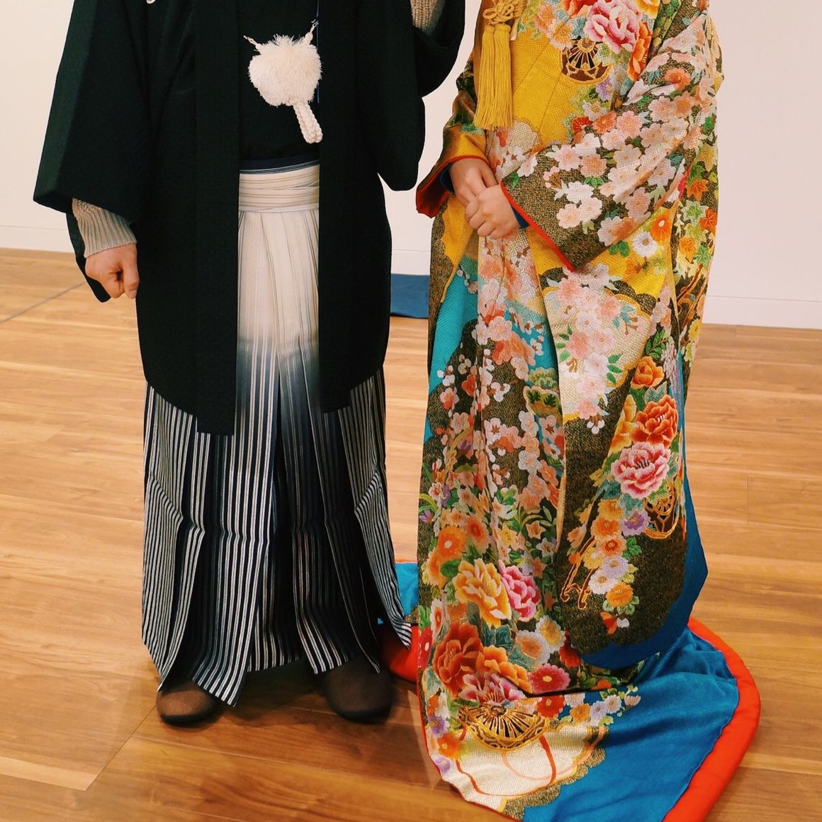 テーマカラーの入った、素敵な色打掛。お色直しに、着ます。