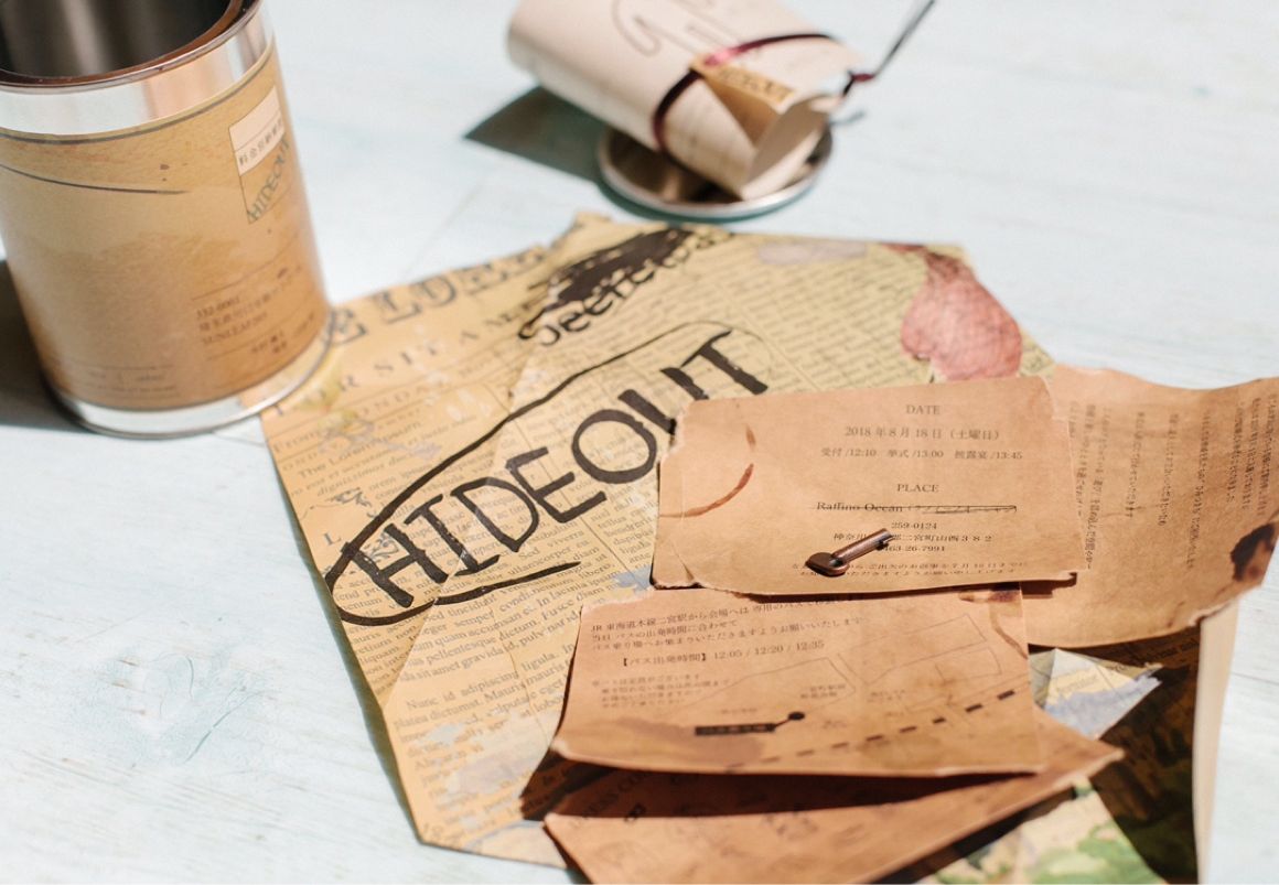 当日に開けてもらうゲスト専用の鍵も同封
宝物を入れていた缶をイメージしたパッケージ