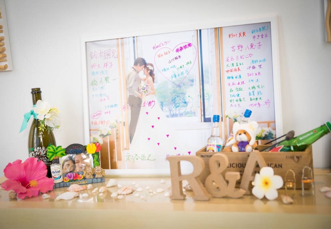 ウェルカムスペース
みんなからサインを頂いた結婚証明書と一緒に♪