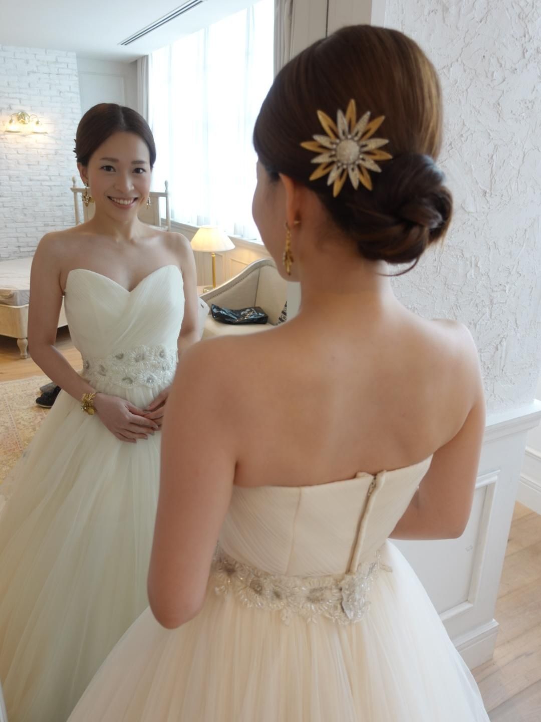 手を抜けない ウェディングドレスに合わせた前髪アレンジ25選 ウェディングニュース