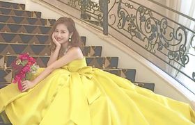 公式インスタで紹介した♡人気の【ピンク・紫・黄色】カラードレス15選♪のアイキャッチ画像