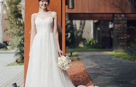 華奢見えできる♡《キャミソールドレス》でリラックス感溢れるウェディング＊のアイキャッチ画像