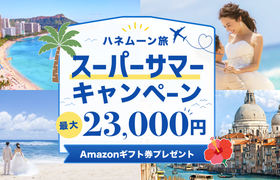 HIS【最高額】ハネムーン相談で最大23,000円のギフト券がもらえる★メガキャンペーンのアイキャッチ画像