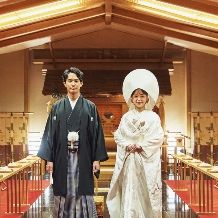 【挙式プラン_万寿殿】市内レストランWとコラボ可能!〈神殿の本格挙式+婚礼和装+着付けヘアメイク〉