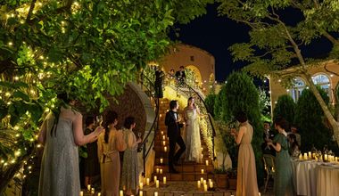 【26年3-6月】<50名167万/60名176万>新緑×青空貸切*光の大聖堂&料理&美容&ドレス2着などフルパッケージ