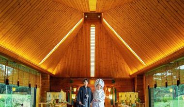 【神前挙式】水辺の独立型開放感あふれる神殿で軽井沢リゾート和婚【本格的な雅楽生演奏と参進で伝統挙式】