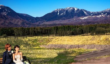 【ロケフォトWedding】グランピングコテージから蓼科高原で撮影