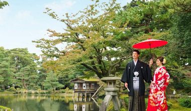 【金沢1泊2日】兼六園前撮り×挙式×会食付きプラン（10名89万円）