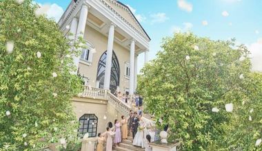 【26年6月まで】最大146万優待◆教会＆料理口コミ1位*駅近！緑の景色広がる独立型チャペル