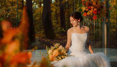 【26年9-11月】＜20名136万/30名165万＞
紅葉×美食の秋*森一望の教会＆送迎＆ドレス２着など全部込みプラン