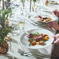 残△《料理重視》オープンキッチンから届く*国産牛コース試食