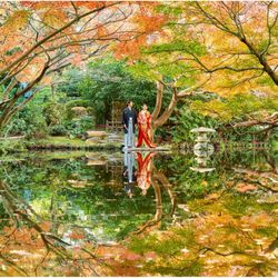 【1万坪の日本庭園】本格神殿＆庭園臨む絶景会場×パティスリーSATSUKIスイーツが愉しめるティーチケットプレゼント