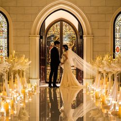 《人気の骨格診断＆お似合いドレス提案》360度ステンドグラス大聖堂＆貸切邸宅を見学*黒毛和牛4万試食で美食を堪能