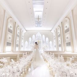 ≪ 憧れ*花嫁体験≫純白クリスタルチャペル×階段演出★無料試食