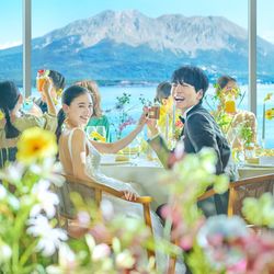 祝日＼最大180万円優待／桜島と海一望！海辺の大聖堂見学×口コミ高評価◎黒毛和牛限定コース試食fair