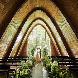 森チャペル＆天空の大聖堂《挙式0円★》高台の貸切邸宅＊4.5万円特典＆黒毛和牛コース試食×憧れのJUNOドレス試着