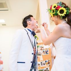 明野ひまわり畑 サンフラワーチャペルの披露宴会場・演出写真8枚目