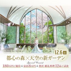 都心の森×天空の新ガーデン\180万優待&宿泊8万/贅沢12品試食