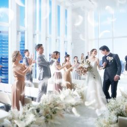 残2*月末BIGフェア＼ドレス優待＆最大150万特典／大阪駅直結*天空チャペルでの感動挙式入場体験×選べる2つの会場見学×三ツ星シェフ監修*豪華試食《さらに1件目見学なら挙式料全額プレゼント》