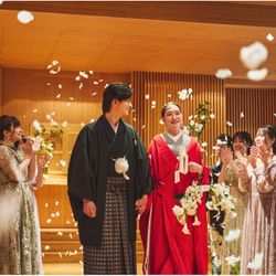 【自然光差し込む和婚式】縁結びの神殿×広大な庭園見学◆試食付