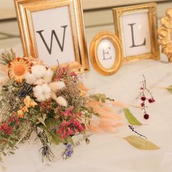 ドライフラワーを散りばめて可愛く💐✨