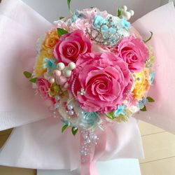 .
WD CD 共通のミッキーブーケ?
後ろの大きいオーガンジーのリボンは取り外し可能です?