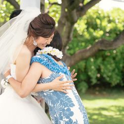 両親に感謝の気持ちを込めてレイセレモニーをしました。