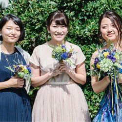 ブーケトスのミニブーケ
ブライズメイドとは違う少し小ぶりのデザイン