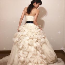 フォトツアー用のヘイリー。サードオーナーでもふわふわで素敵でした✨ わたしも大切に着て、ステキな花嫁さんにバトン渡したい☺️ それくらい大好きなドレス。