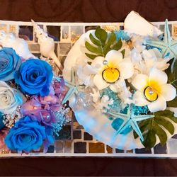 手作りリングピロー(ビーチイメージ)