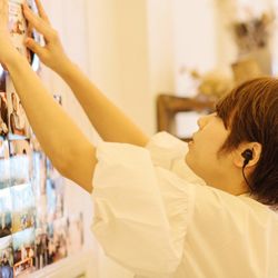 welcomeスペースに展示した2人の写真
生まれた時から今まで出会った人たち