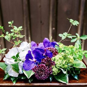 誕生花で、指輪交換ようのを作って頂きました。