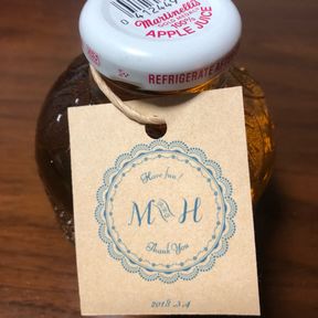 プチギフト はマルティネリに?
新郎の手作りです。