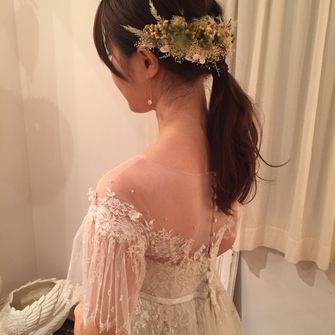 Maison SUZU / Aria (gray) ①

肩のシースルー部分や袖のレースがおしゃれな1着でした！
