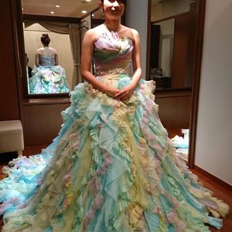 当日着用 タカミブライダル ニコル ブルーゼノースカ 