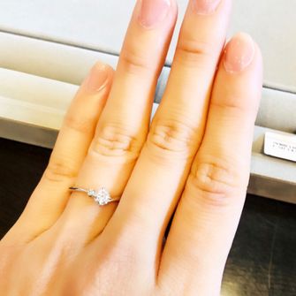 ケイウノにて。ずっと高校生の時から、指輪はケイウノ！って決めていました。