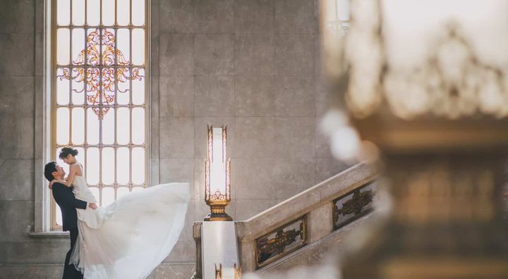 東京国立博物館でウェディングフォト