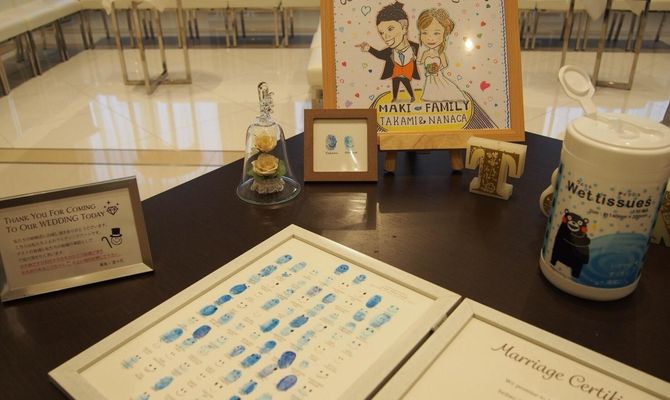 結婚証明書受付スペース