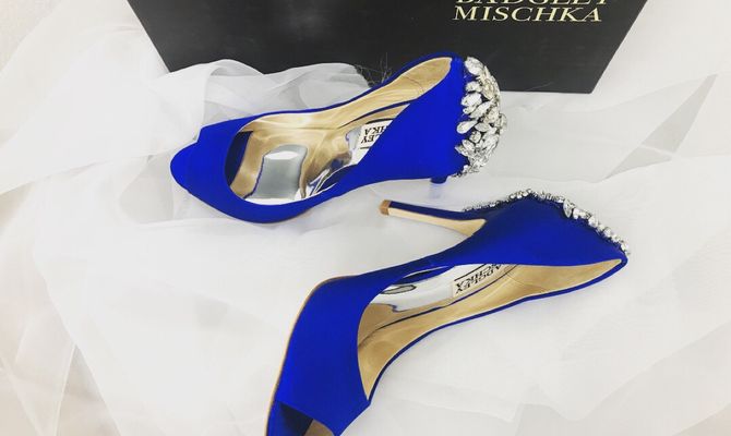 ブライダルシューズ決定♡  badglymischka  サムシングブルー?