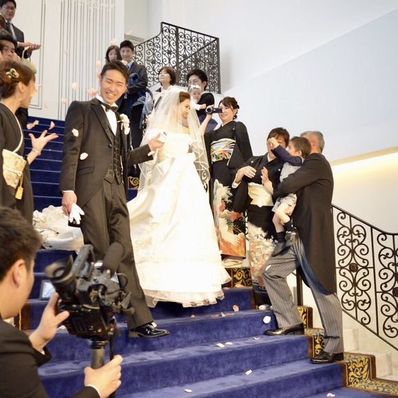 この階段が使いたくてここで前撮りもしました！