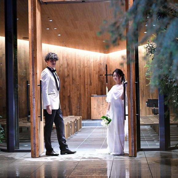 チャペル前でもパチリ♡